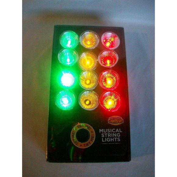 Halloween Color Musical Strobe String Lights 12 Halloween Decoration Decor - Picture 1 of 3